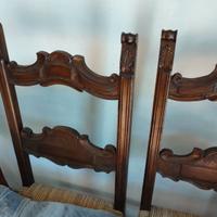 4 sedute in legno stile country