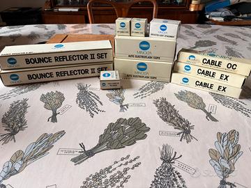 Minolta kit flash, bounce e cavi