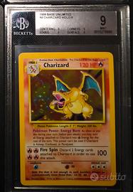 CHARIZARD Base Set 4 - BGS 9 - Carta Pokemon 