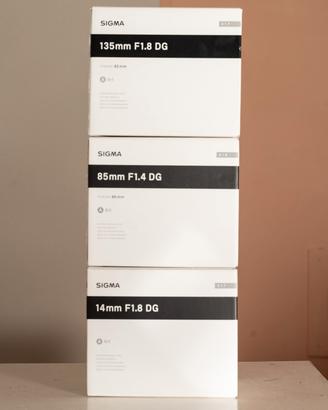 CORREDO SIGMA ART PER SONY EF 14mm - 85mm - 135mm