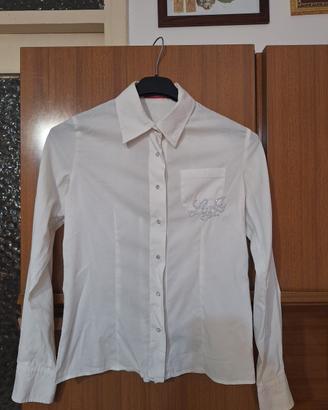 Camicia bianca Liu Jo 12 anni strass bottoncini