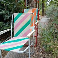 sedie vintage da campeggio