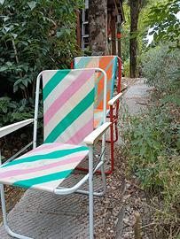 sedie vintage da campeggio