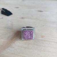 Anello oro bianco diamanti e rubini