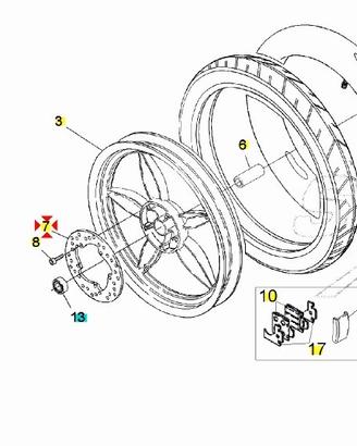 Disco freno anteriore Aprilia Scarabeo 50 AP821322