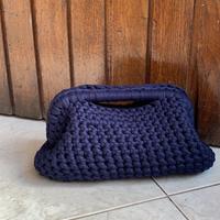 borsa crochet blu navy