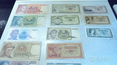 Banconote della Jugoslavia - 13 Pezzi