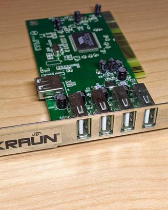 Scheda espansione PCI Hub USB Kraun