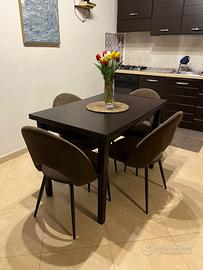 Tavolo rettangolare rovere tinto moro