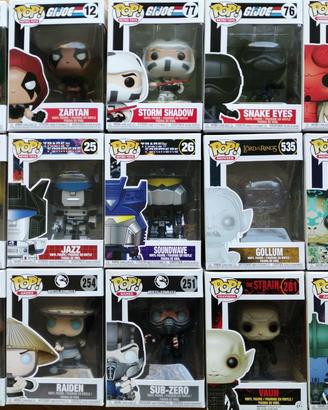 Funko Gi Joe, Transformers, Mortal Kombat, Movies
