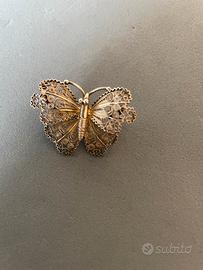 Spilla anni 30 in filagrana argento