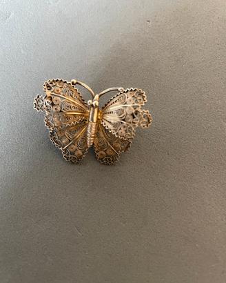 Spilla anni 30 in filagrana argento