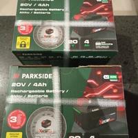2 batterie 20v 4ah parkside 