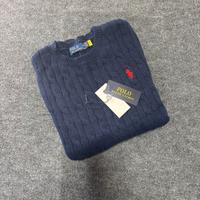 Maglione Polo Ralph Lauren Trecce Blu Navy - M - N