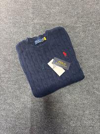 Maglione Polo Ralph Lauren Trecce Blu Navy - M - N