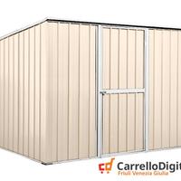 Casetta box giardino Acciaio 260x185cm avorio