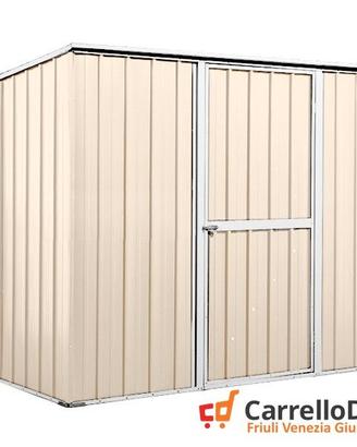 Casetta box giardino Acciaio 260x185cm avorio