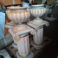 colonna in ceramica di bassano decorata a mano 