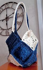 borsa in rafia lavorata a mano