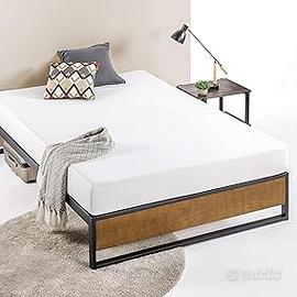 ZINUS Telaio da letto Suzanne 36cm metallo e legno
