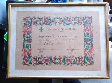 Diploma Croce verde