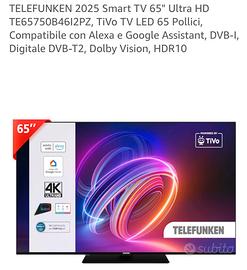 Telefunken 65 pollici. NUOVO! Vinto alla lotteria