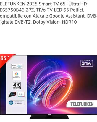 Telefunken 65 pollici. NUOVO! Vinto alla lotteria