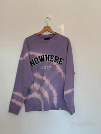 Felpa ASOS Design donna M lavanda tie-dye Nowhere