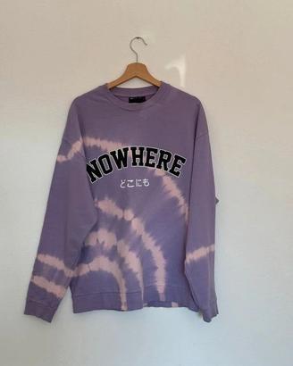 Felpa ASOS Design donna M lavanda tie-dye Nowhere