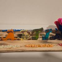 lampada con nome fatta a mano con resina epossidic