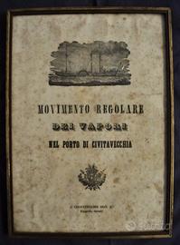 Quadro vintage documento di navigazione Porto Civ