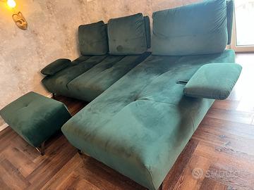 ✨ DIVANO CON CHAISE LONGUE E POUF