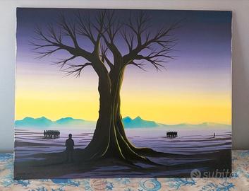 Quadro Marcello Antonelli.1965. Albero.70cm x 90cm