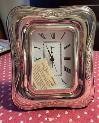 Orologio da tavolo in argento
