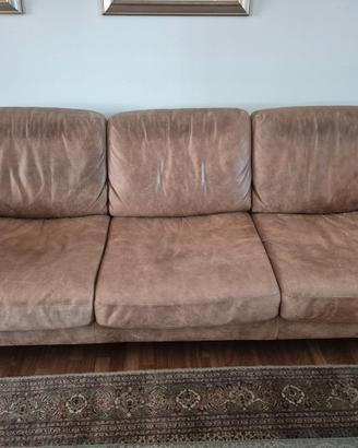 Divano in pelle anticata ROSINI