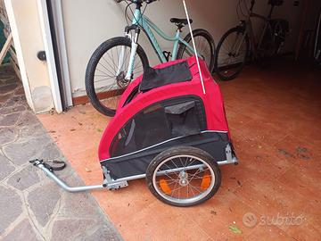 Rimorchio carrello per cani per biciclette