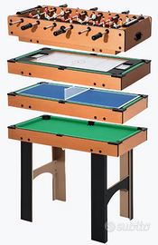 Tavolo Multigioco 4 in 1 (Calcio balilla, e altro)