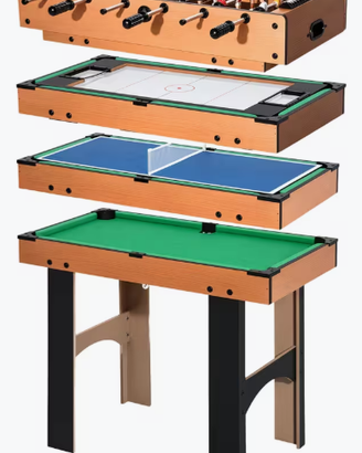 Tavolo Multigioco 4 in 1 (Calcio balilla, e altro)