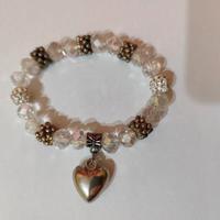 Bracciale bianco e argento (bigiotteria)