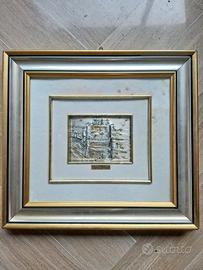 Quadro decorativo, bassorilievo in argento 925