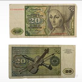 Banconota rara 20 Deutsch  Mark 1980 GL0664800Y