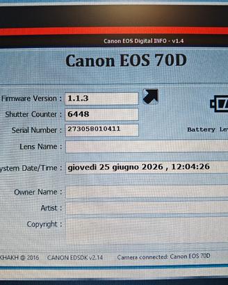 Canon eos70D 