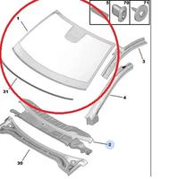 VETRO PARABREZZA PEUGEOT RCZ 1609989480 8116VN