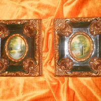 Coppia piccoli dipinti barocco