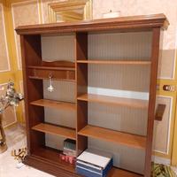 Libreria legno massello di noce lavorazione in sti