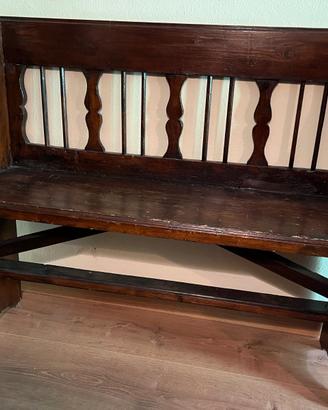 Panchina antica in legno massello