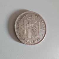 Moneta da 5 Pesetas 1889 – Alfonso XIII – Argento