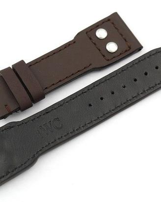 Cinturino IWC Pilot Cuoio Marrone 22mm Per Fibbia