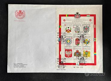 Foglio Commemorativo Ordine di Malta Francobolli