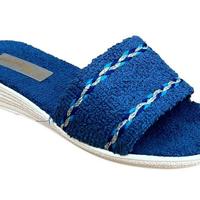 Ciabatte pantofole 100% cotone n.39 Patrizia blu